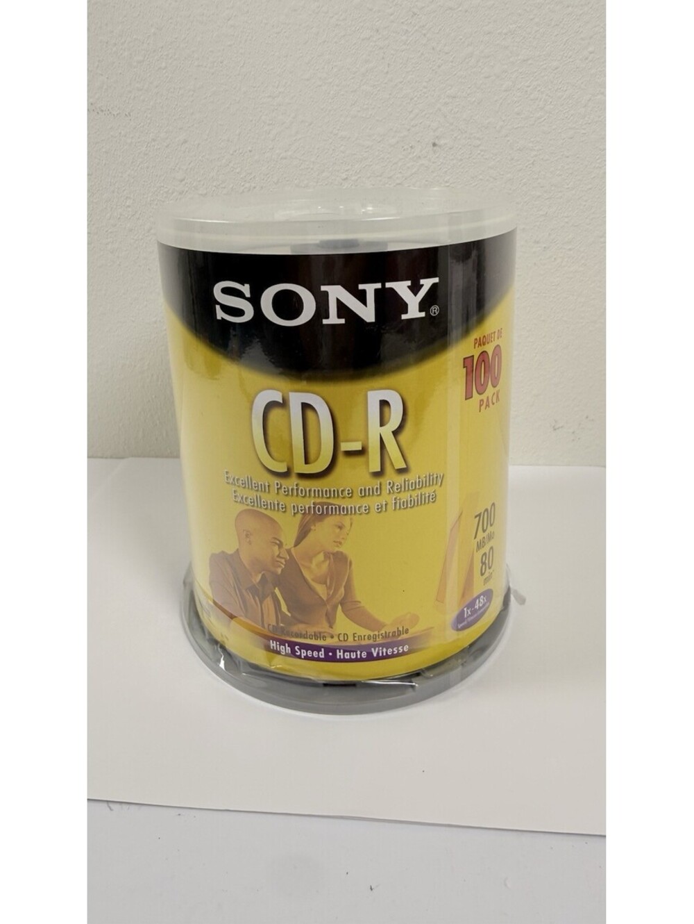 Sony CD R 100 Pack Sealed Blank Recordable Discs 700MB 80 Min High Speed